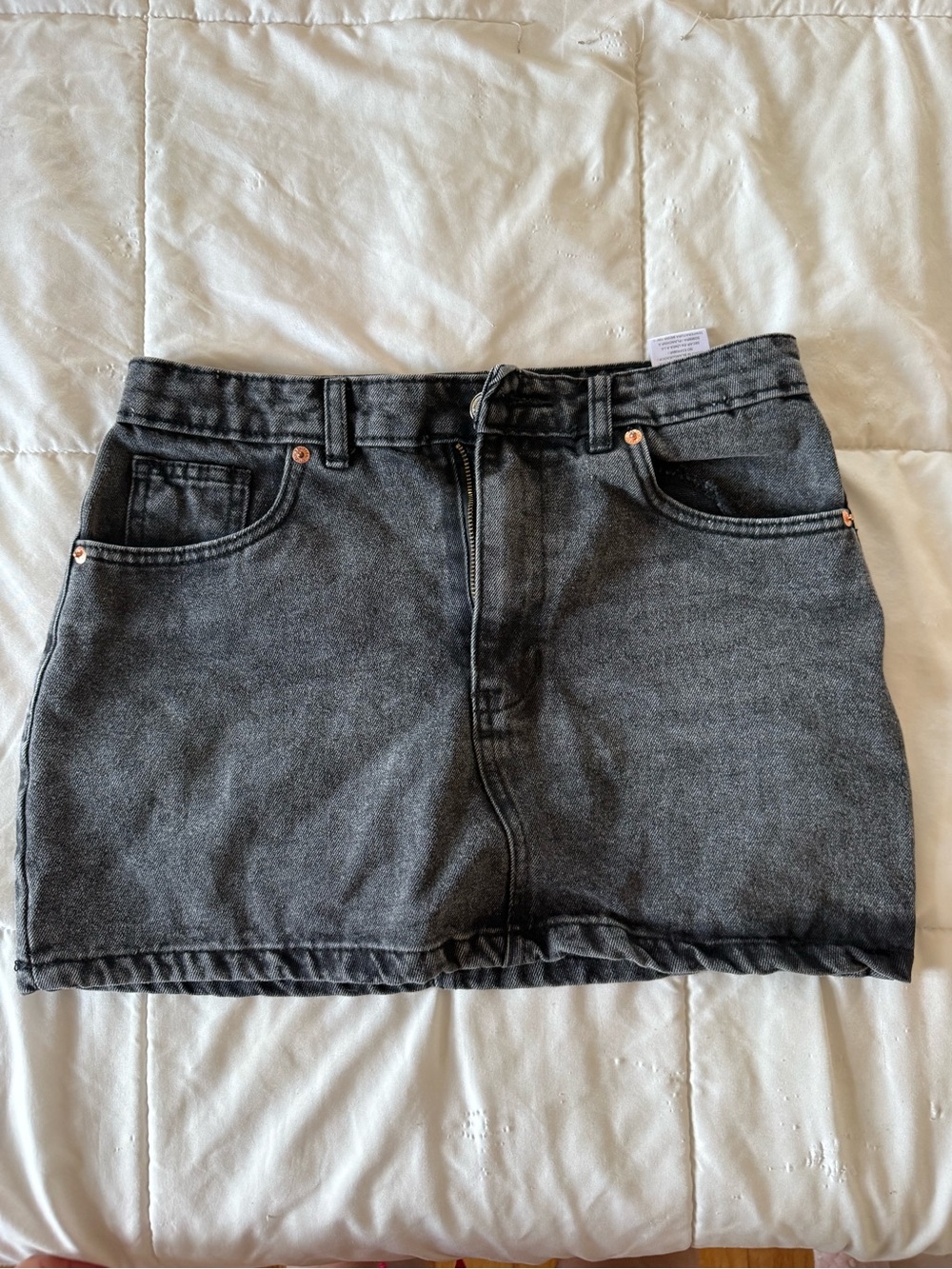 Classic Black Denim Mini Skirt - Women's